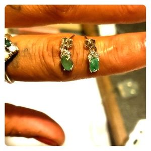 Genuine Emerald Earrings
